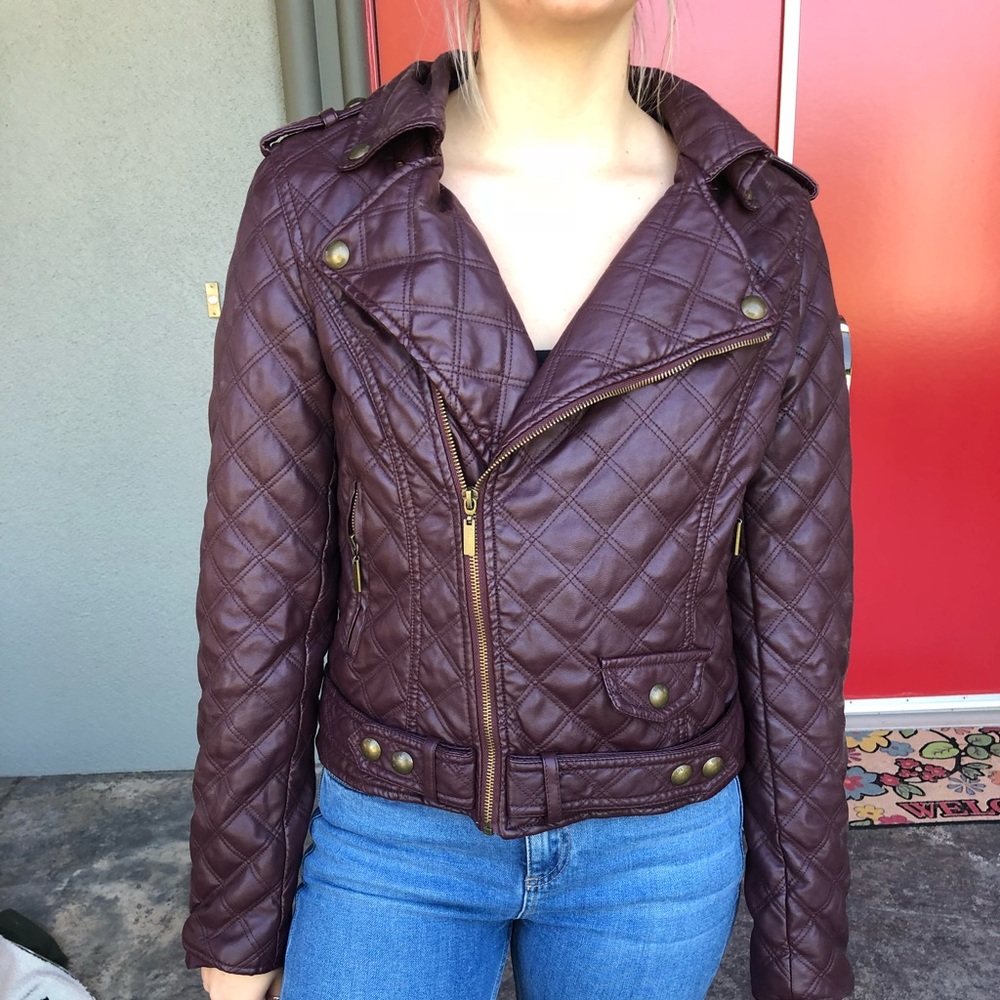 Leather Quilted Jacket